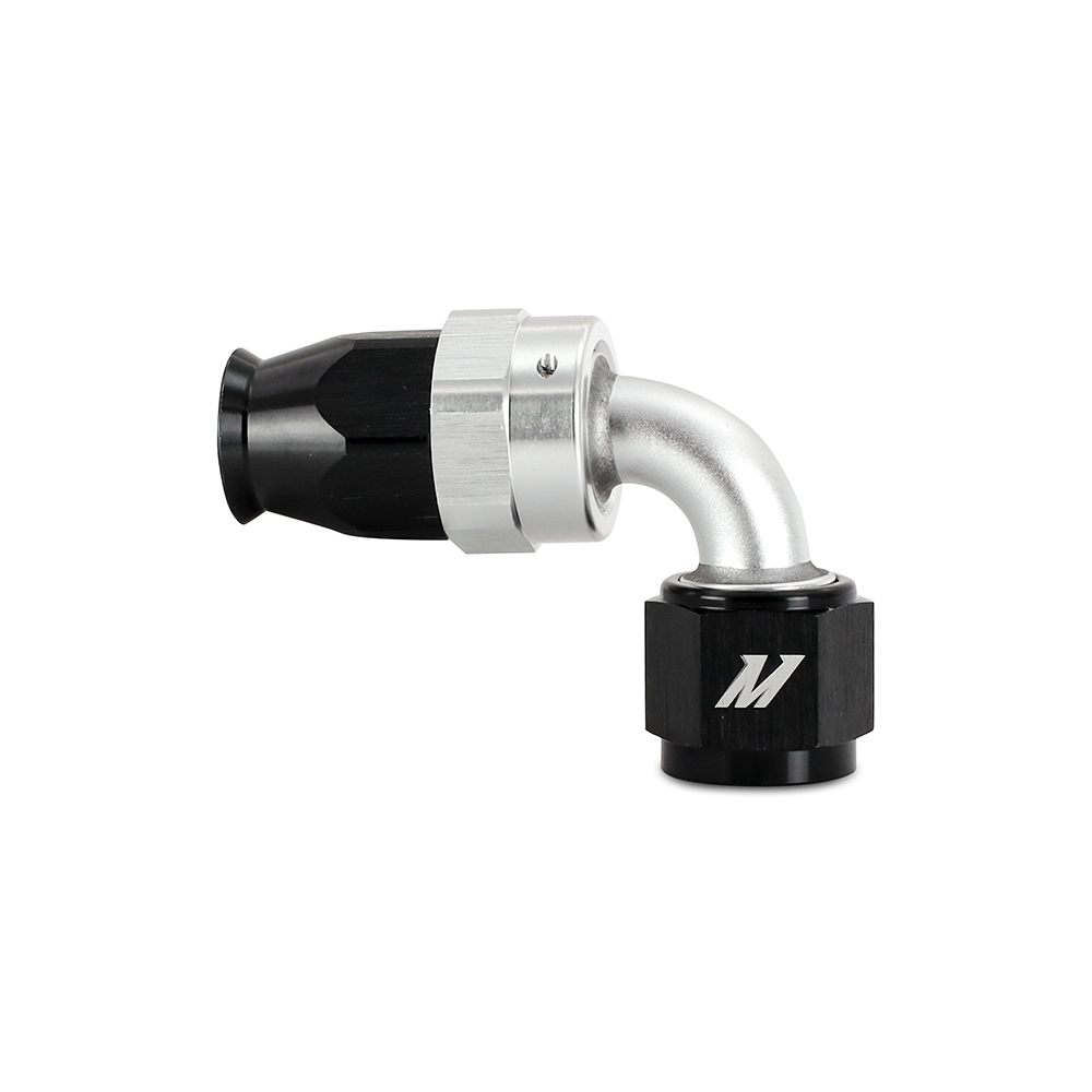 Mishimoto MMFT-SW-06P-90 black anodized aluminum -6AN 90-degree line fitting