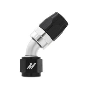 Mishimoto MMFT-SW-10-45 black anodized -10AN 45-degree aluminum line fitting