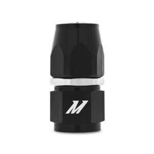 Mishimoto MMFT-SW-10-ST straight -10AN black anodized aluminum line fitting with female outlet