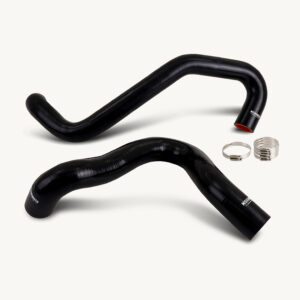 Mishimoto MMHOSE-F2D-01RRBK black silicone coolant hose reroute kit for 2001-2003 Ford 7.3L Powerstroke