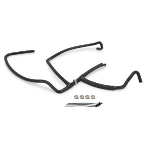 Mishimoto MMHOSE-F2D-17OV black silicone coolant overflow Y-hose for 6.7L Powerstroke