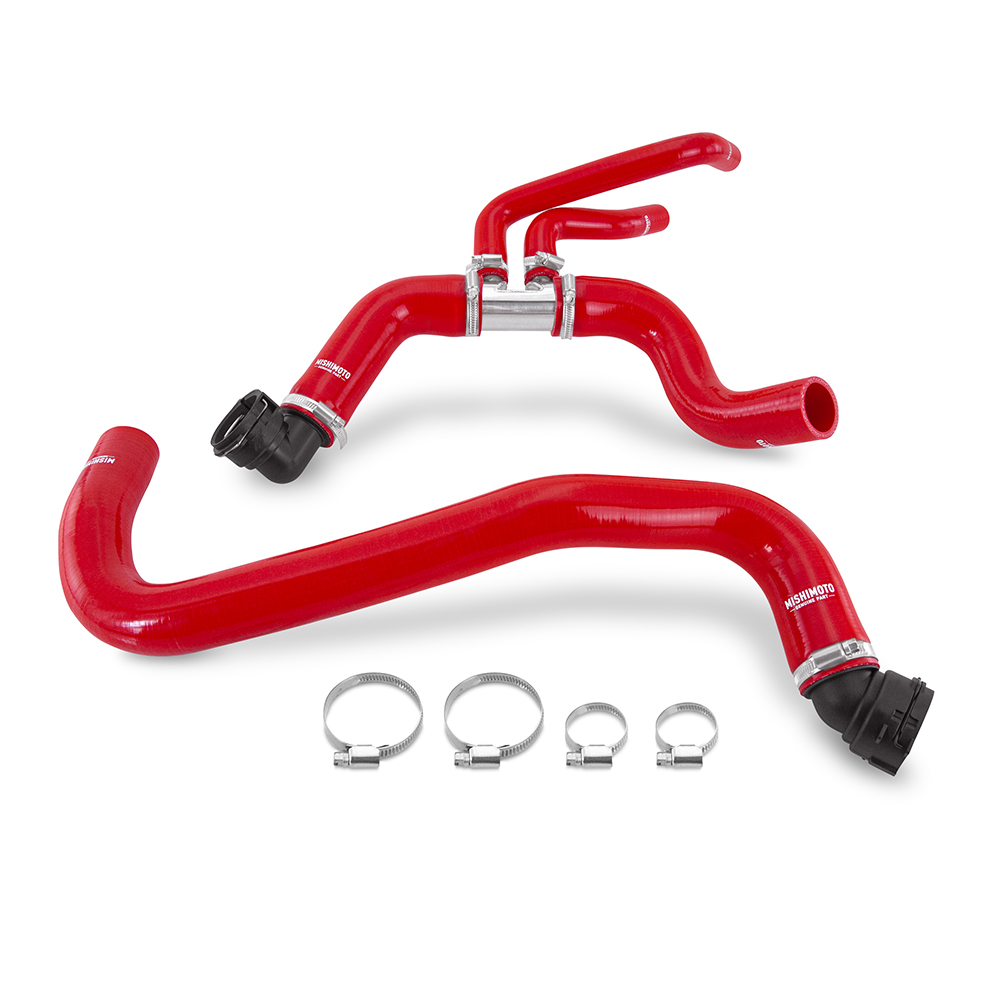 Close-up of five-layer silicone construction on Mishimoto Ford F-150 radiator hose kit