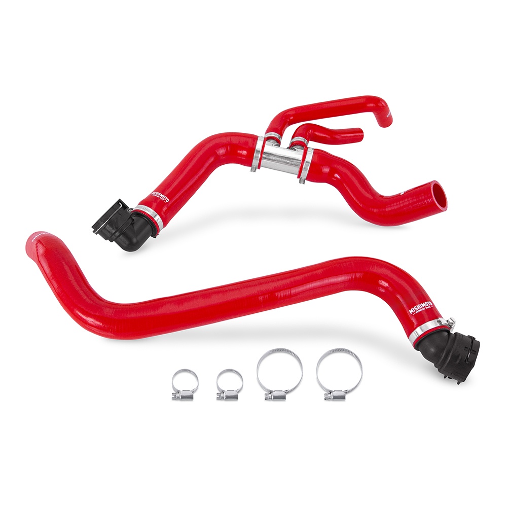 Worm-gear clamps included with the Mishimoto silicone radiator hose kit for Ford F-150