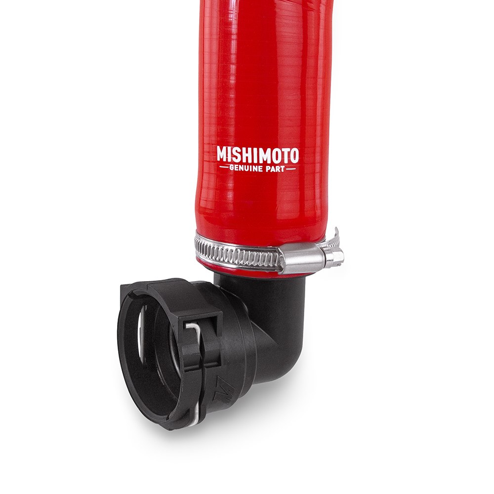 Upper and lower silicone radiator hoses included in the Mishimoto Ford F-150 5.0L hose kit