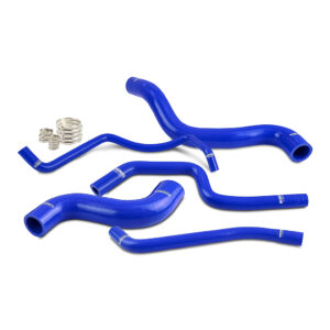 Mishimoto blue silicone radiator hose kit for 2023+ Toyota GR Corolla with stainless clamps