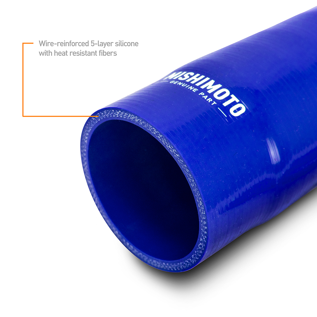 Wire-reinforced 5-layer silicone air intake hose in blue for Lexus IS300