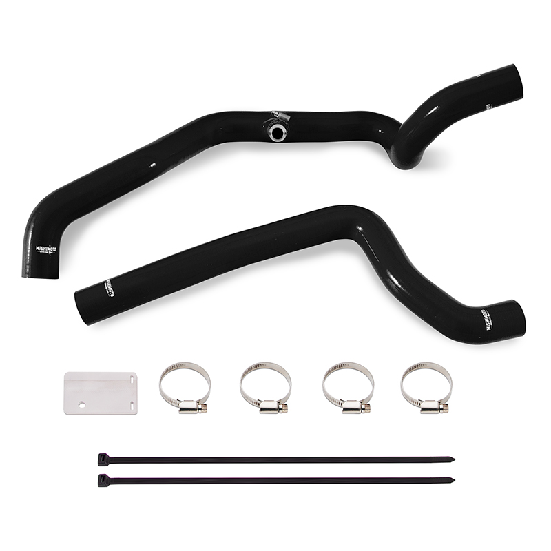 Mishimoto silicone upper radiator hose included in the Jeep Wrangler JL 2.0L cooling hose kit