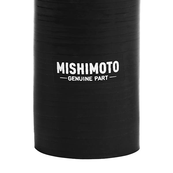 Close-up of Mishimoto 4-ply silicone radiator hose showing heat-resistant embedded fibers
