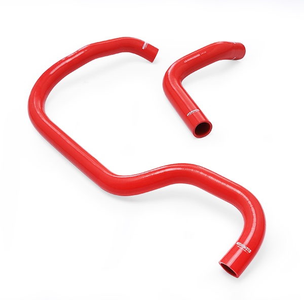 Mishimoto 4-ply silicone coolant hoses with heat-resistant embedded fibers, red