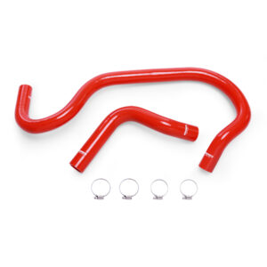Mishimoto red silicone coolant hose kit MMHOSE-RADO-99RD with worm gear clamps