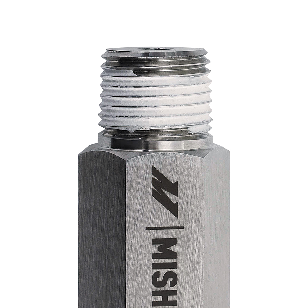 Mishimoto heater hose upgrade kit including AN adapter, -10AN push lock fitting, and worm gear clamp