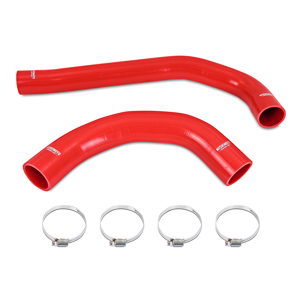 Mishimoto red silicone coolant hose kit MMHOSE-RAM-19RD for 2019-2024 Ram Cummins 6.7L trucks