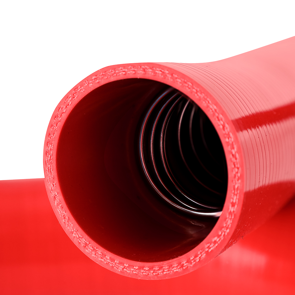 Mishimoto Lifetime Warranty red silicone coolant hose kit for non H.O. Ram Cummins 6.7L trucks