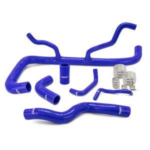 Mishimoto blue silicone coolant hose kit for 2024+ Toyota Tacoma 2.4L with worm-gear clamps