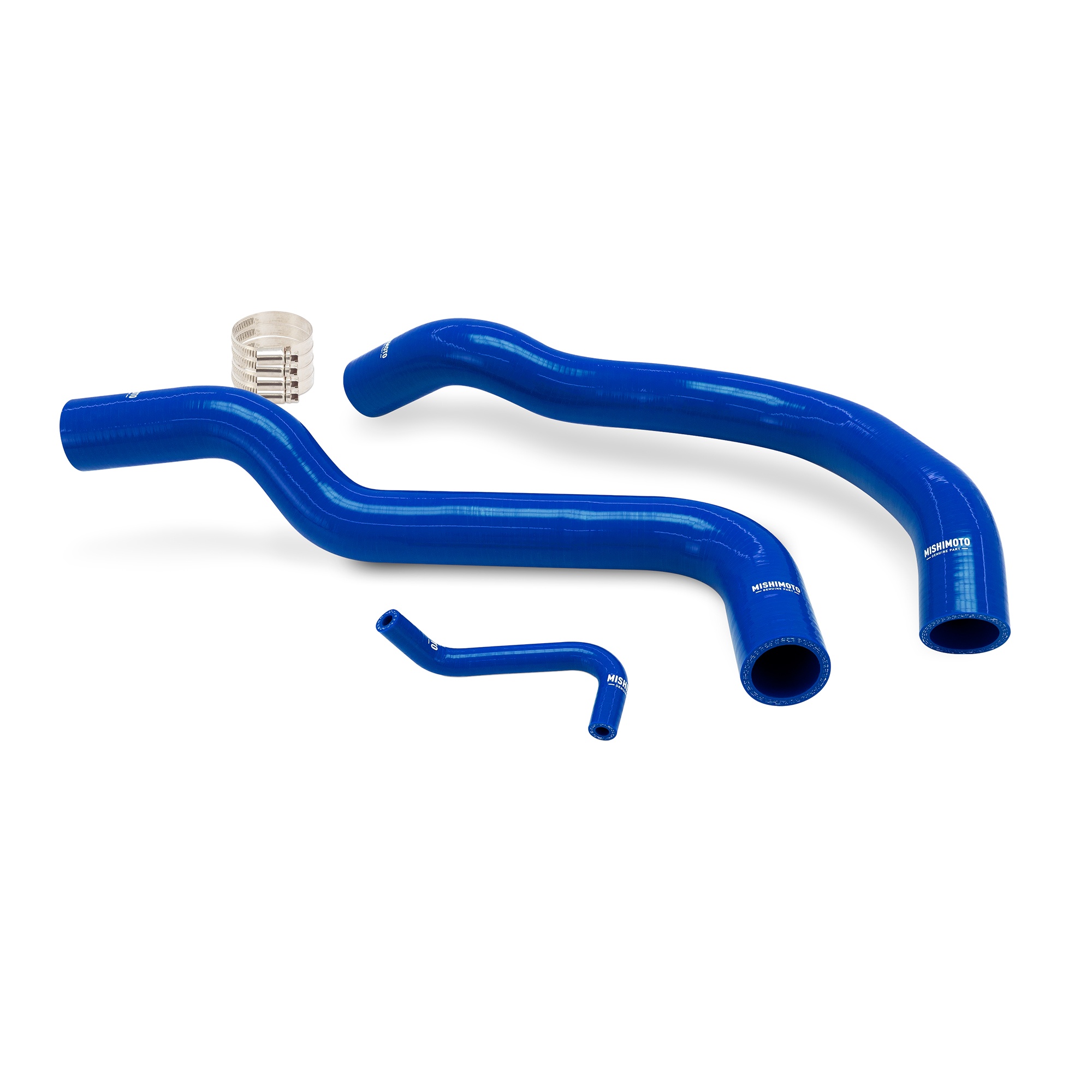 Mishimoto blue silicone radiator hose kit for 2016-2023 Toyota Tacoma 2.7L, part MMHOSE-TAC27-16BL