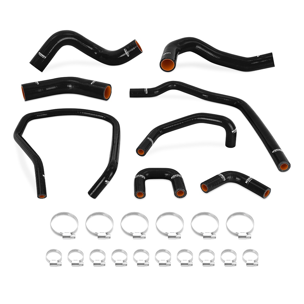 Mishimoto MMHOSE-TTN-04BK black silicone radiator and heater hose kit for 2004-2014 Nissan Titan 5.6L
