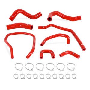 Mishimoto red silicone radiator and heater hose kit for Nissan Titan, Armada, and Infiniti QX56