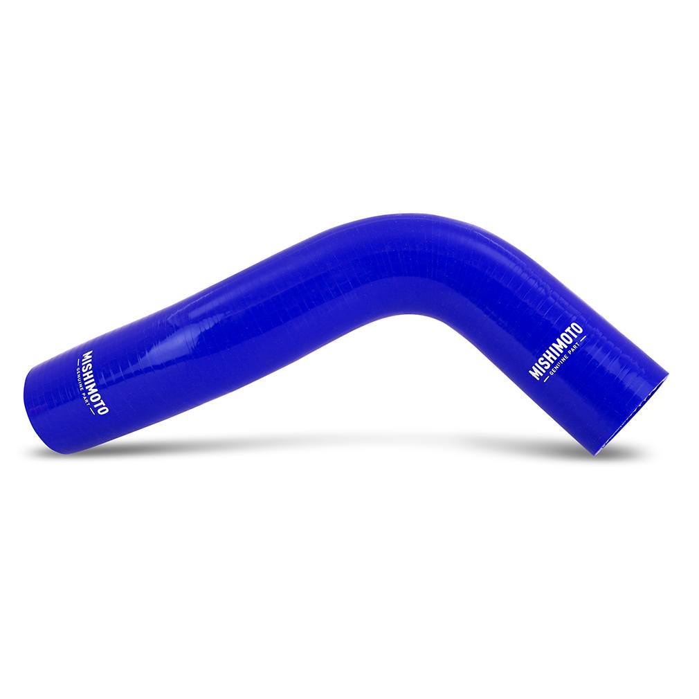 Blue silicone upper and lower radiator hoses included in Mishimoto WRX cooling hose kit