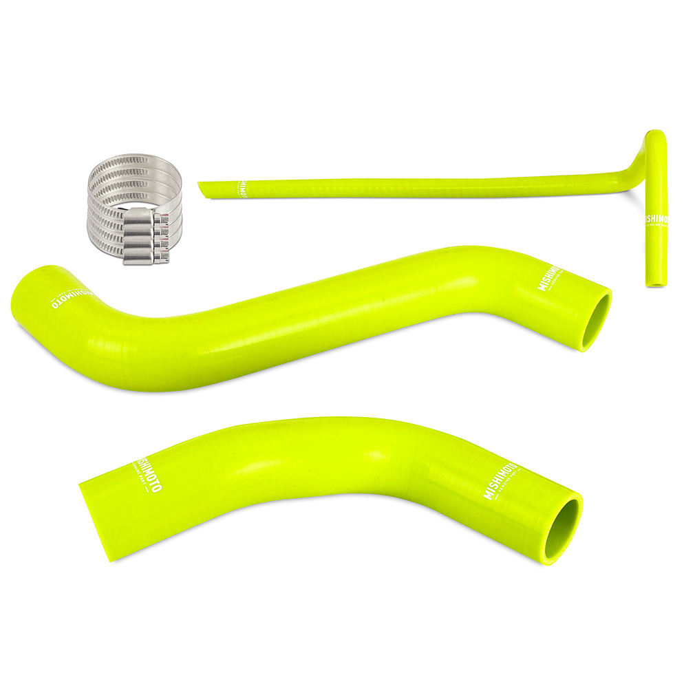 Mishimoto Neon Yellow silicone hose kit for 2022+ Subaru WRX, part number MMHOSE-WRX-22NY
