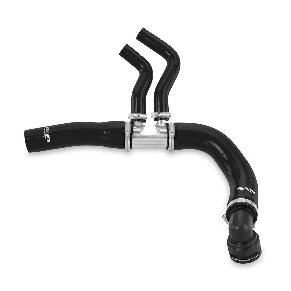 Lower radiator hose with stainless steel connector and quick-disconnect from Mishimoto hose kit