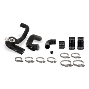 Mishimoto MMICP-BR23-21UHBK black powder-coated intercooler pipe kit for 2021-2024 Ford Bronco 2.3L EcoBoost