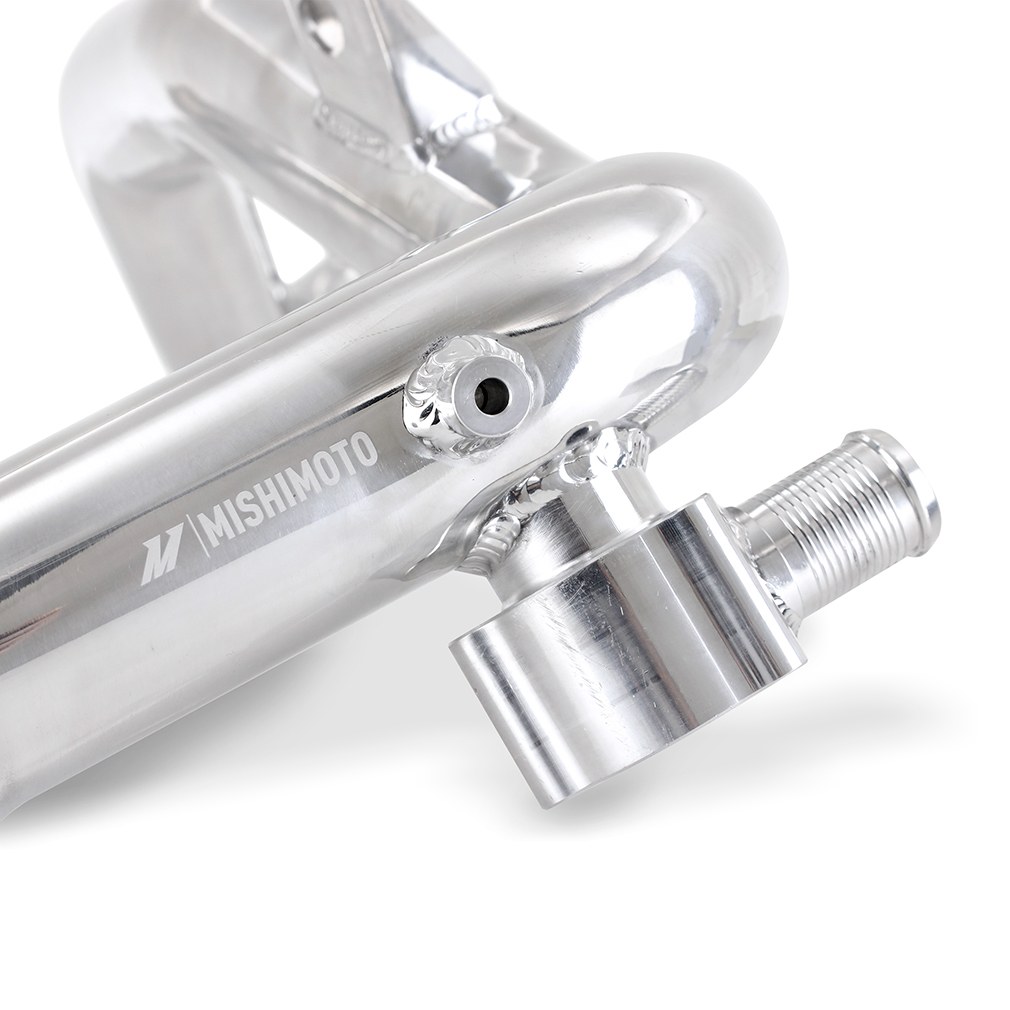 Cold-side intercooler pipe with 1/8-NPT port on Mishimoto Ford Bronco pipe kit