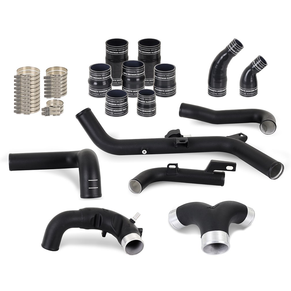 Mishimoto MMICP-BR27-21UHBK aluminum intercooler pipe kit for 2021+ Ford Bronco 2.7L EcoBoost