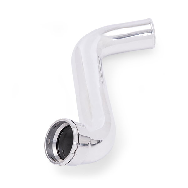 Mishimoto DuraCore silicone couplers and constant-tension T-bolt clamps included in the pipe kit