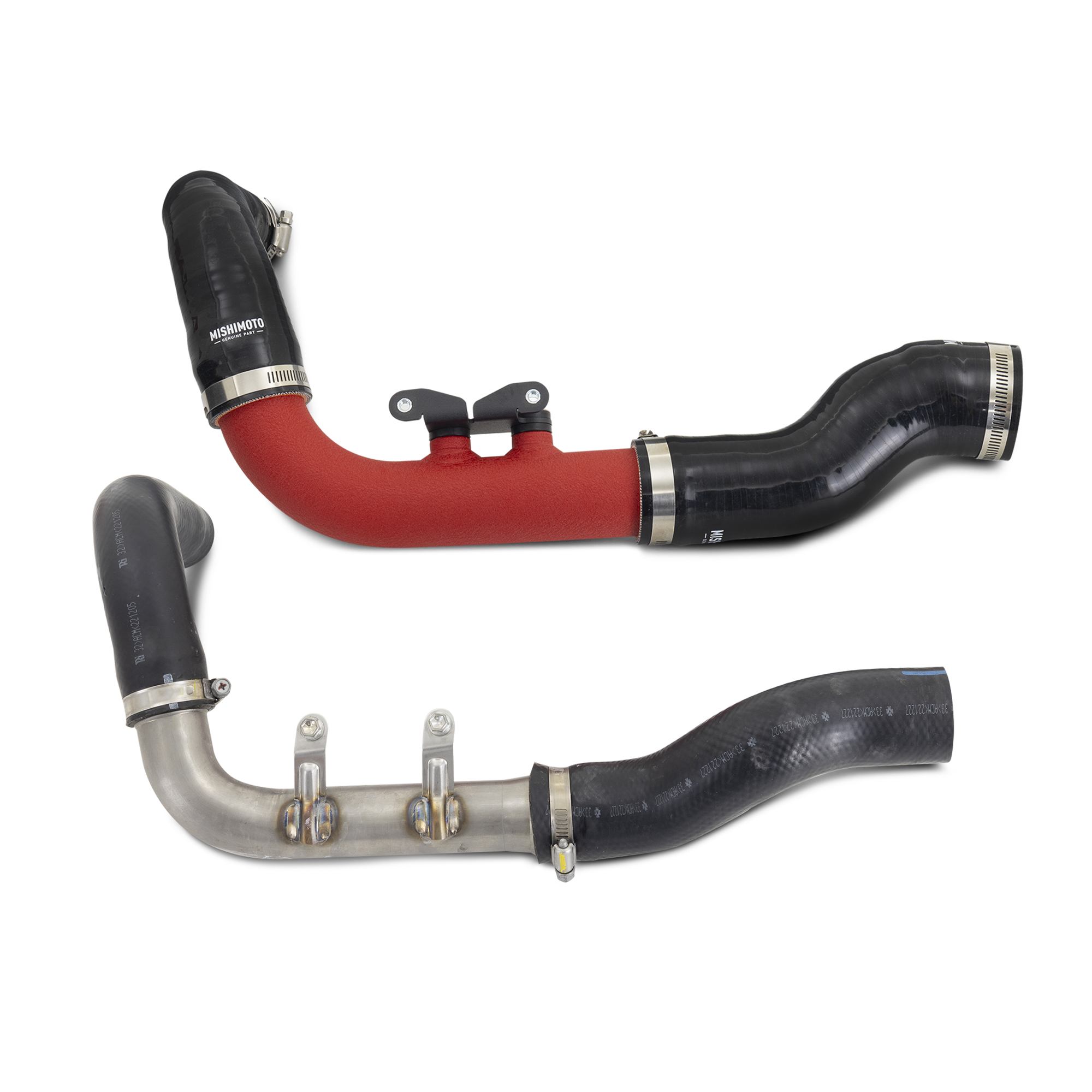 Mishimoto intercooler pipe kit installed on Toyota GR Corolla G16E-GTS engine