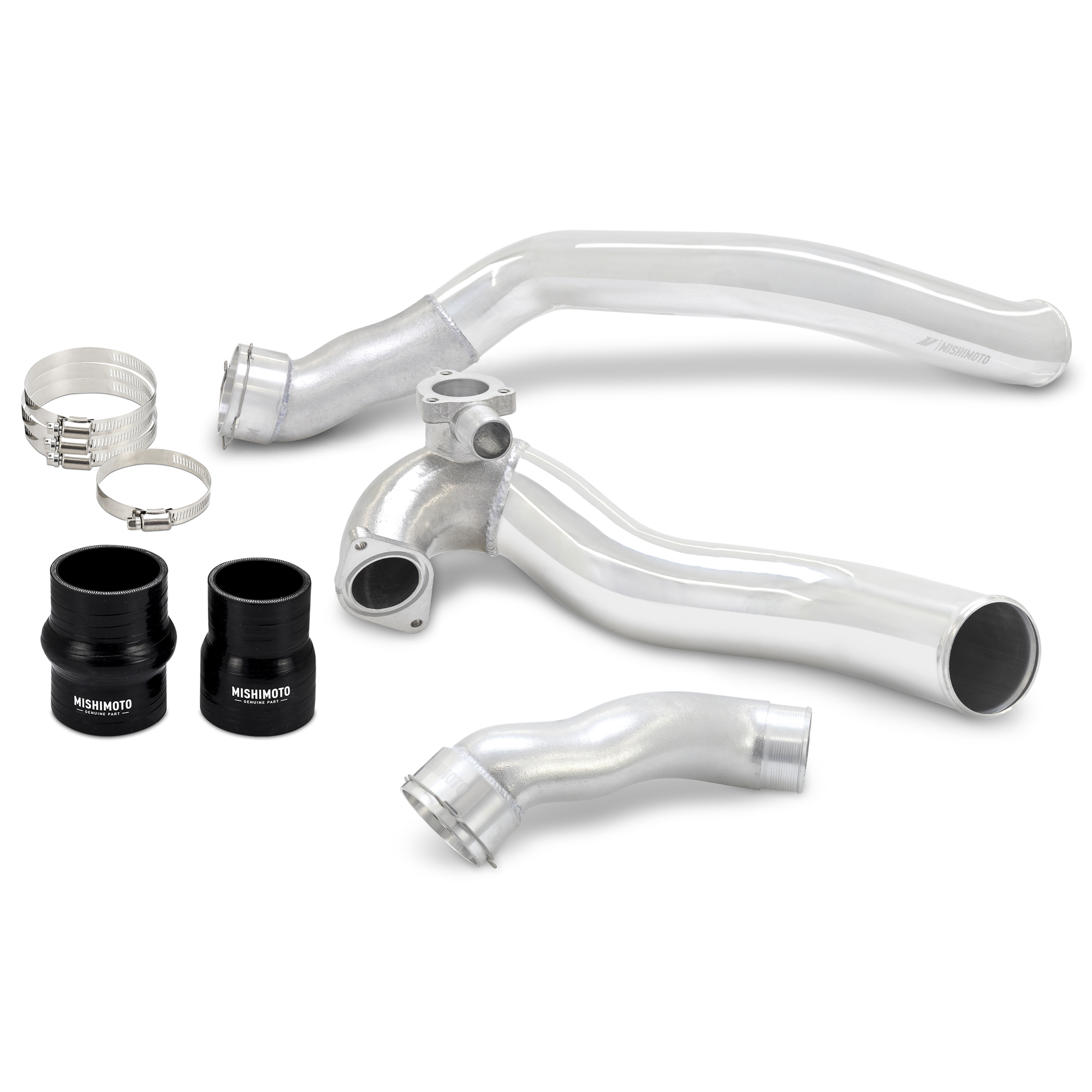 Mishimoto Intercooler Pipe Kit MMICP-MUS4-24P for 2024+ Ford Mustang EcoBoost in polished aluminum finish