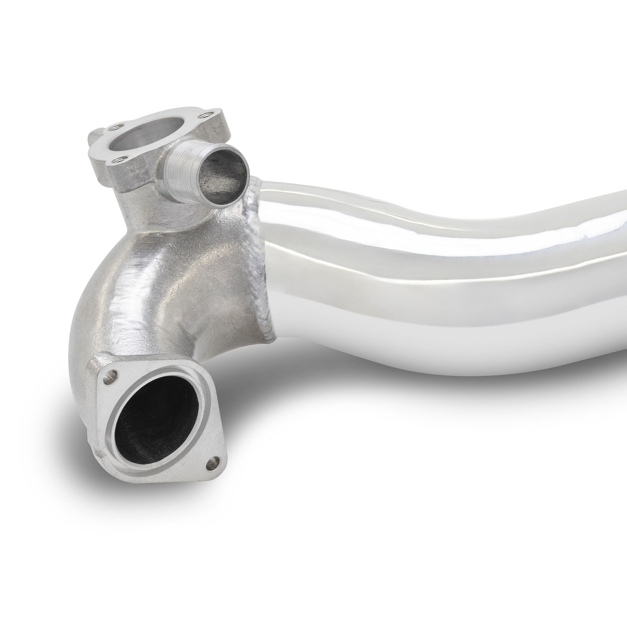 Aluminum hot side and cold side intercooler pipes from Mishimoto for Ford Mustang EcoBoost