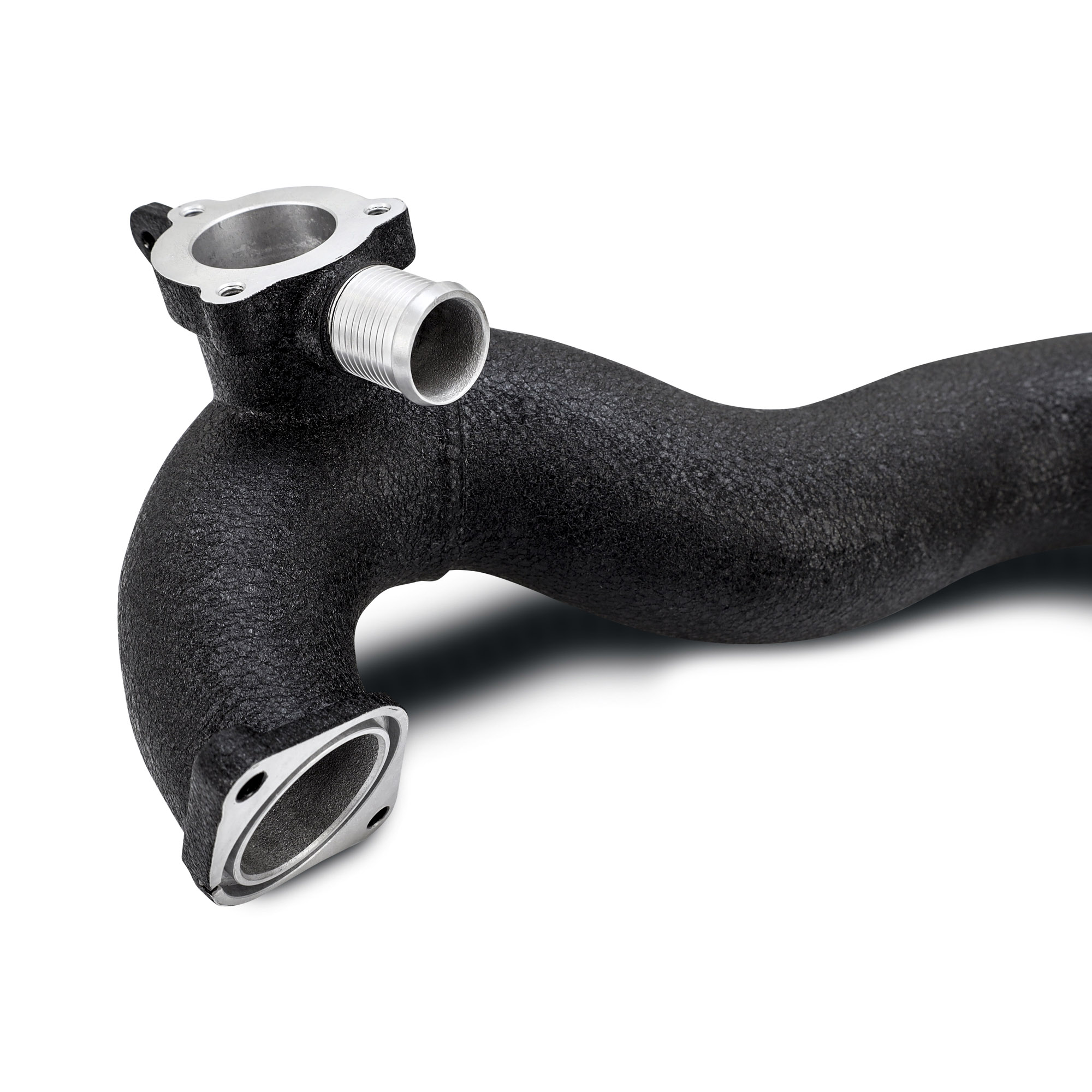 Aluminum hot side and cold side intercooler pipes with DuraCore silicone couplers for Mustang EcoBoost