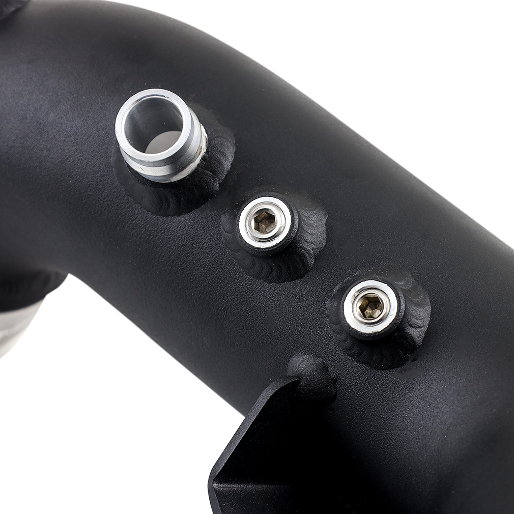 Silicone coupler and worm gear clamps included in the Mishimoto N55 charge pipe kit