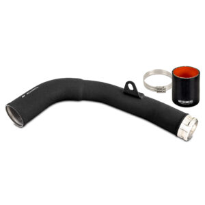Mishimoto MMICP-WRX-22MWBK aluminum forced induction charge pipe kit for 2022+ Subaru WRX in micro-wrinkle black