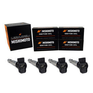 Mishimoto MMIG-A3-09 electronic pencil ignition coil in black for Audi and Volkswagen 2.0L/2.5L engines