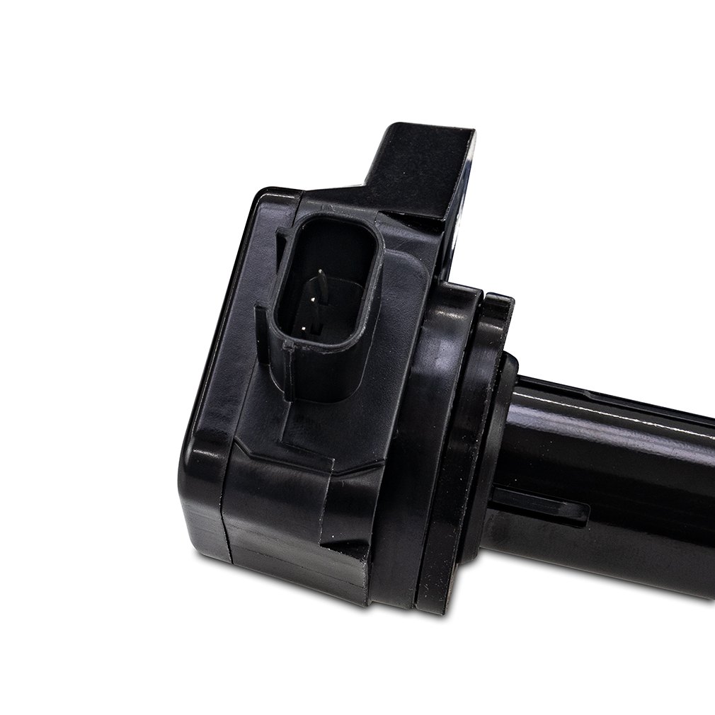 Close-up of Mishimoto ignition coil terminal end with female blade-type terminals