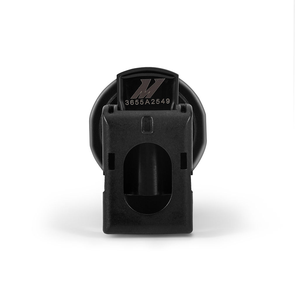 Close-up of Mishimoto ignition coil phenolic resin frame and lower boot design