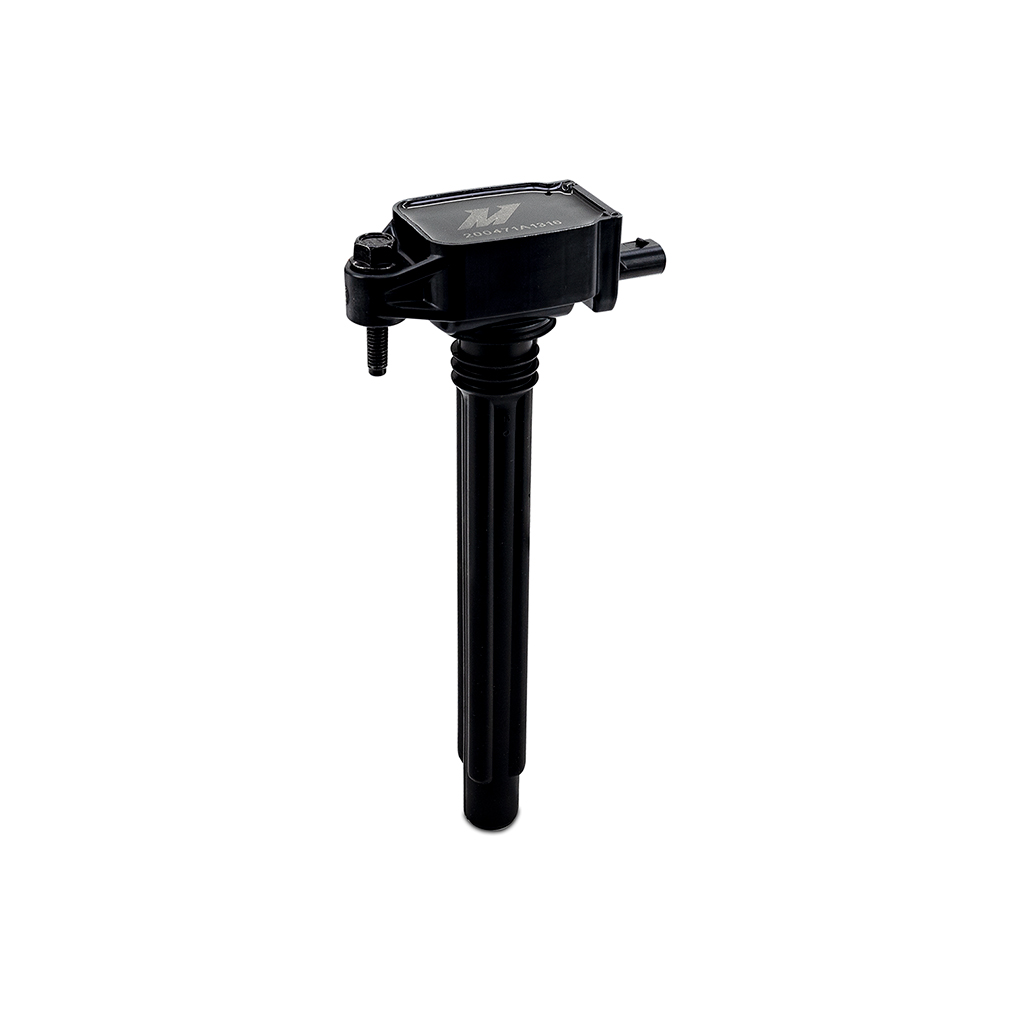 Mishimoto ignition coil showing female blade-type terminal connector
