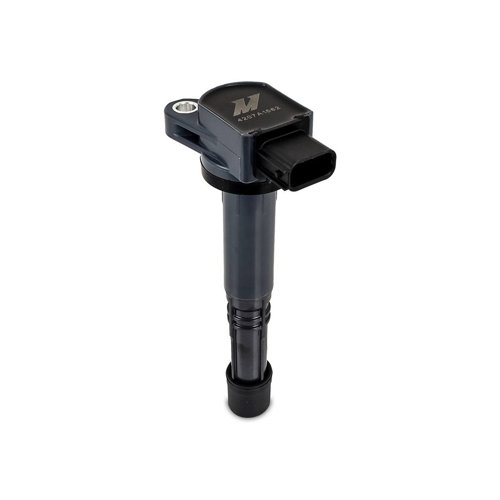 Mishimoto ignition coil showing blade terminal and female connector design