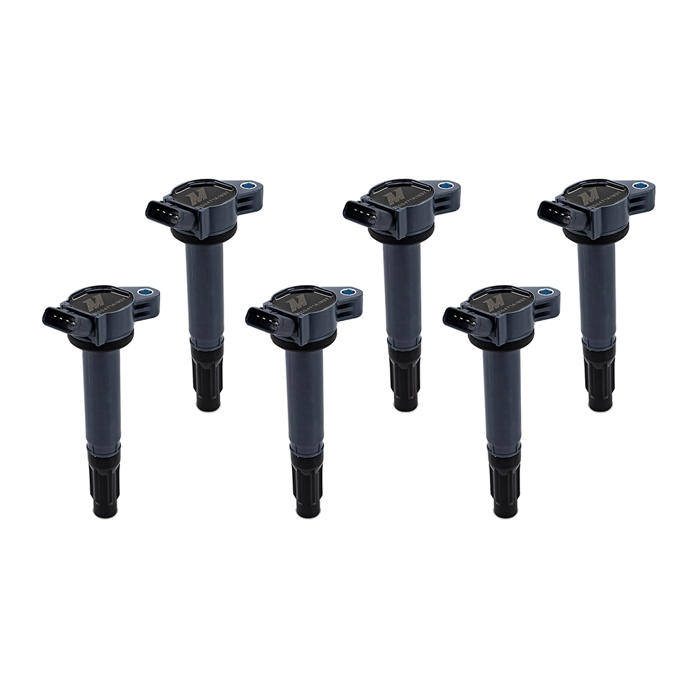 Mishimoto ignition coil showing blade terminal type and female connector gender