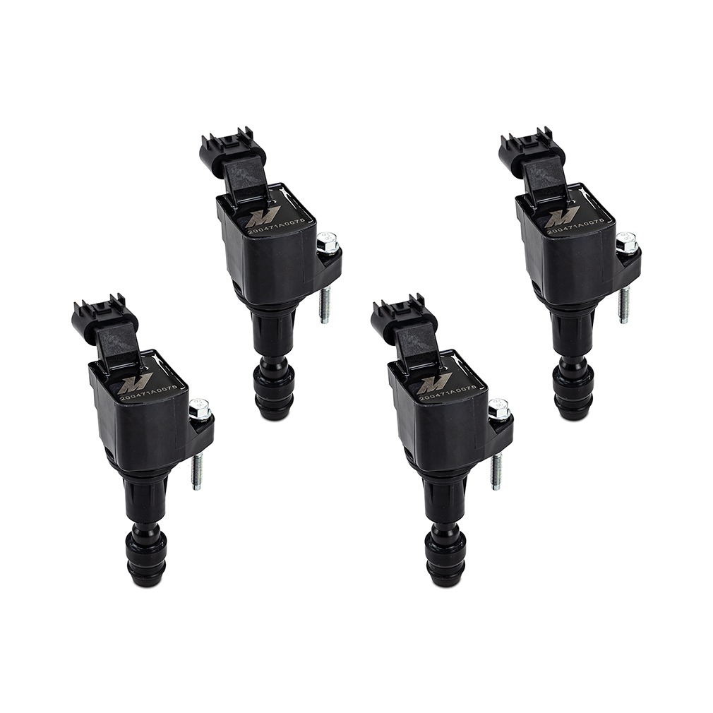 Mishimoto ignition coil shown for Chevrolet Cobalt, Pontiac G6, and Saturn ion fitment applications