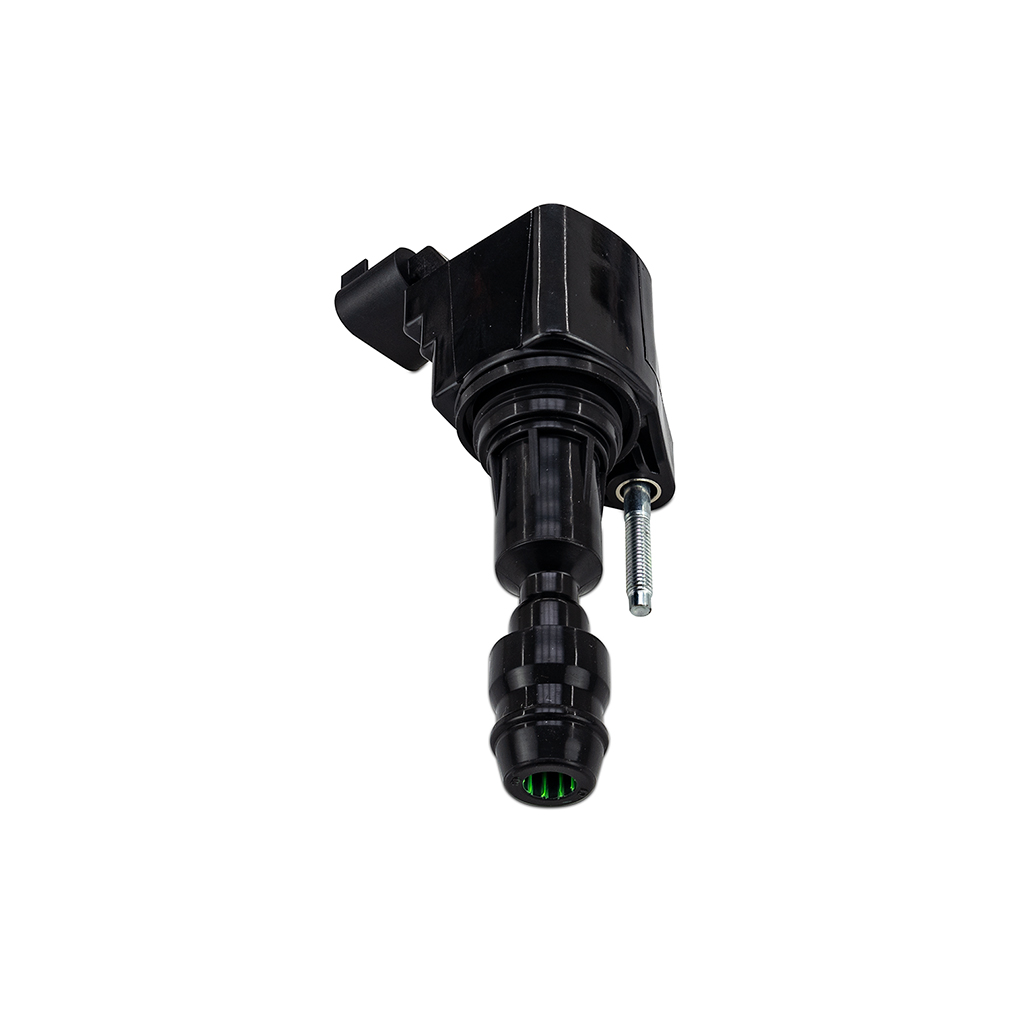 Close-up of Mishimoto ignition coil female blade terminal connector