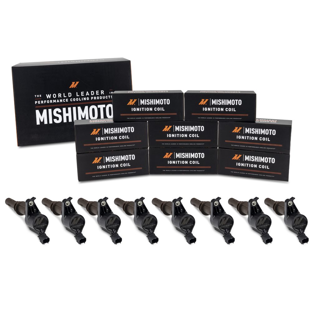 Mishimoto MMIG-F150-0908 black COP ignition coil with vertical connector plug