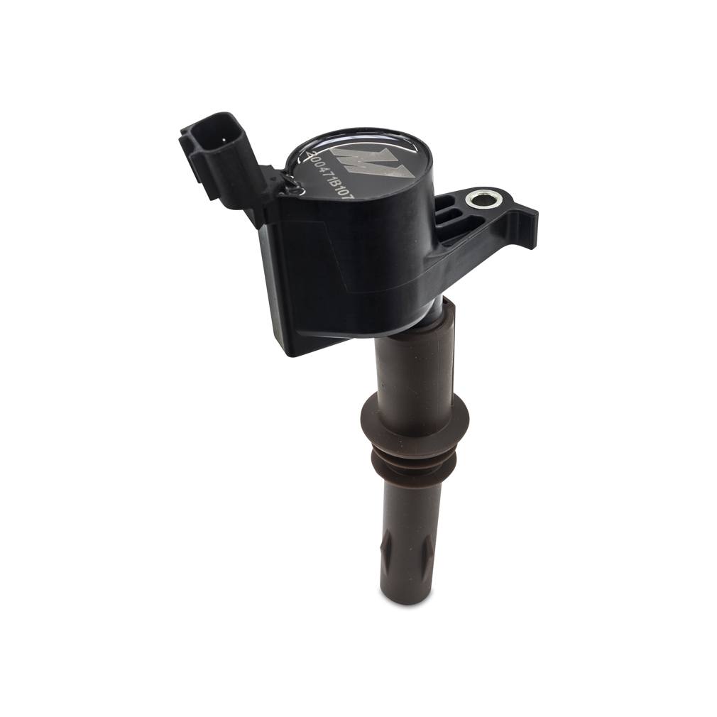 Mishimoto ignition coil shown for Ford F-150, Expedition, and Mustang 4.6L/5.4L V8 applications