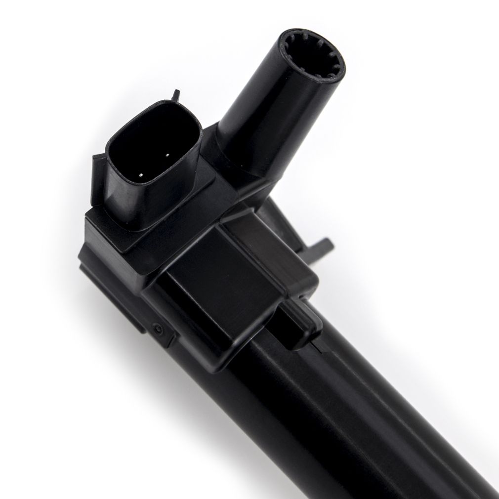 Mishimoto ignition coil positioned for Ford F-250 and F-350 Super Duty 6.2L V8 installation