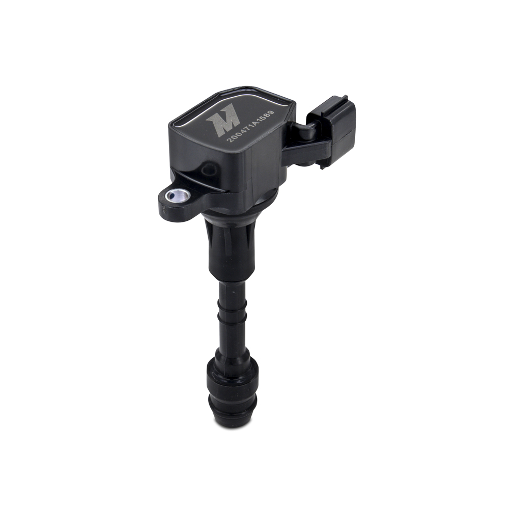 Mishimoto ignition coil side view showing phenolic resin outer shell construction