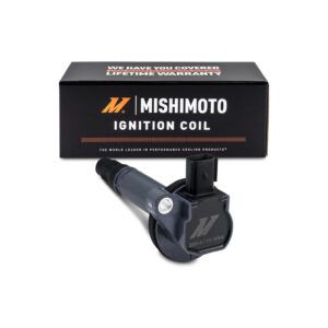 Mishimoto MMIG-MUS6-11 black pencil-style ignition coil with blade terminal for Ford and Lincoln V6 engines