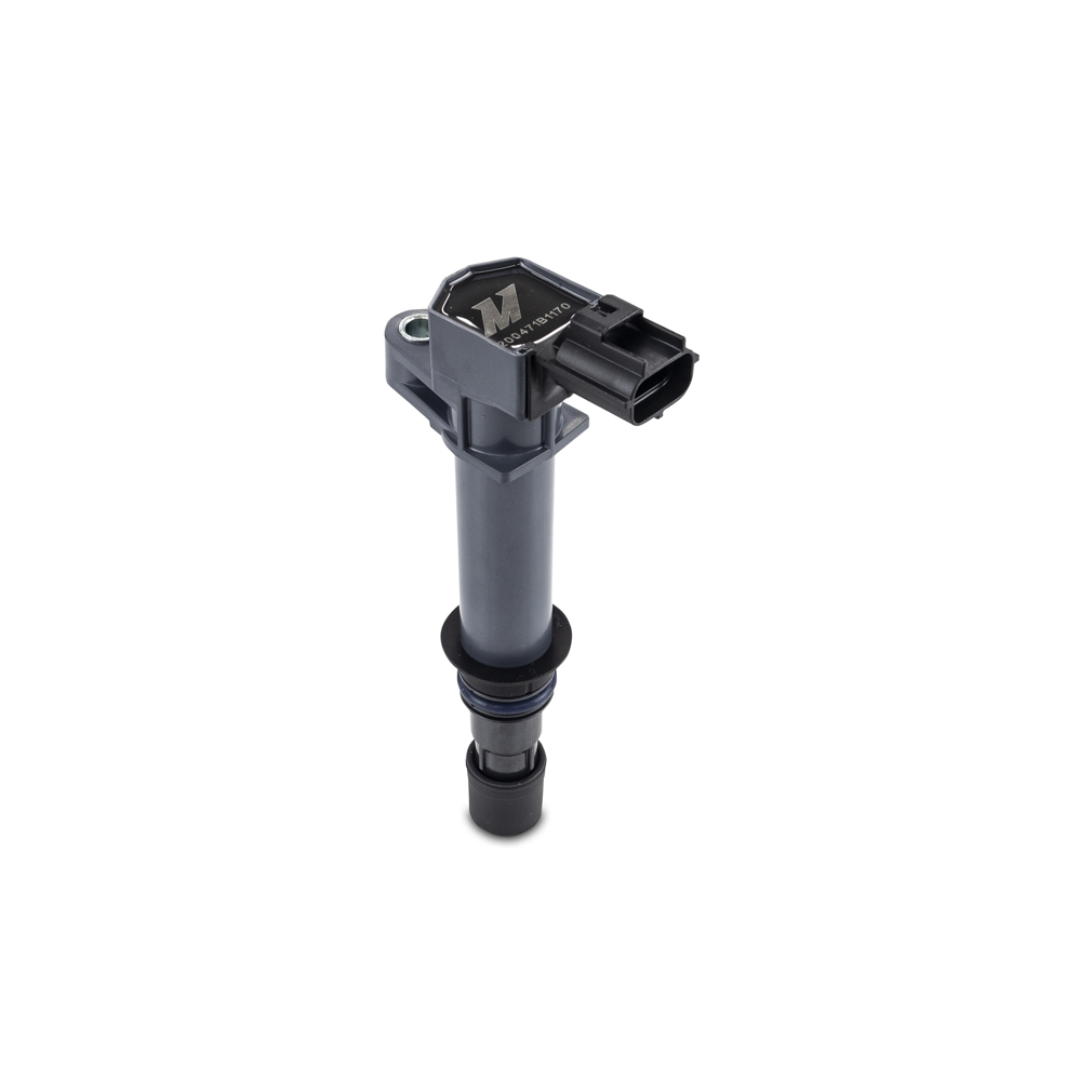 Mishimoto ignition coil MMIG-RAM-02 showing female connector and blade-style terminal design