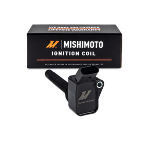 Mishimoto MMIG-VW-15 black ignition coil with phenolic resin shell and blade terminal connector
