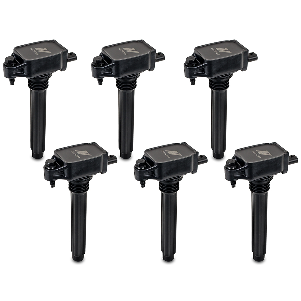 Mishimoto ignition coil showing phenolic resin body and precision lower boot